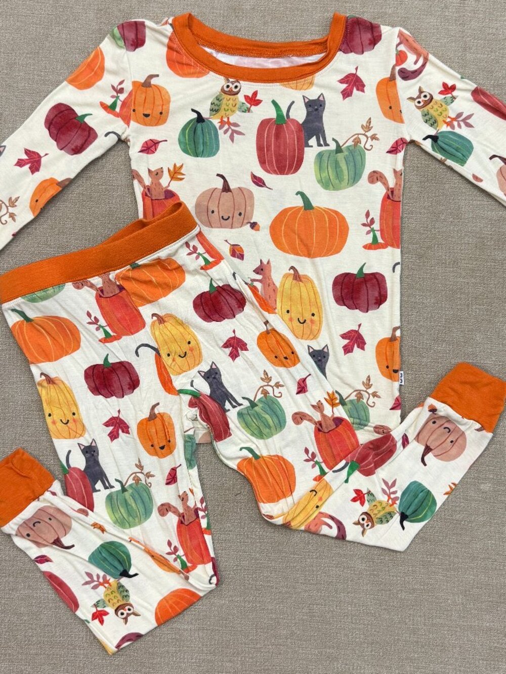 Little Sleepies Pumpkin Pals Two-Piece Pajama Set 3T
